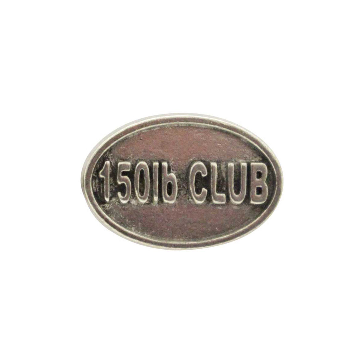 Pewter 150Lb Club Oval Pin P842