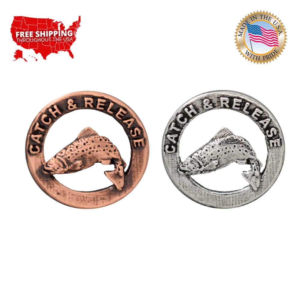 Trout Catch Release Left Retro Magnet R002M