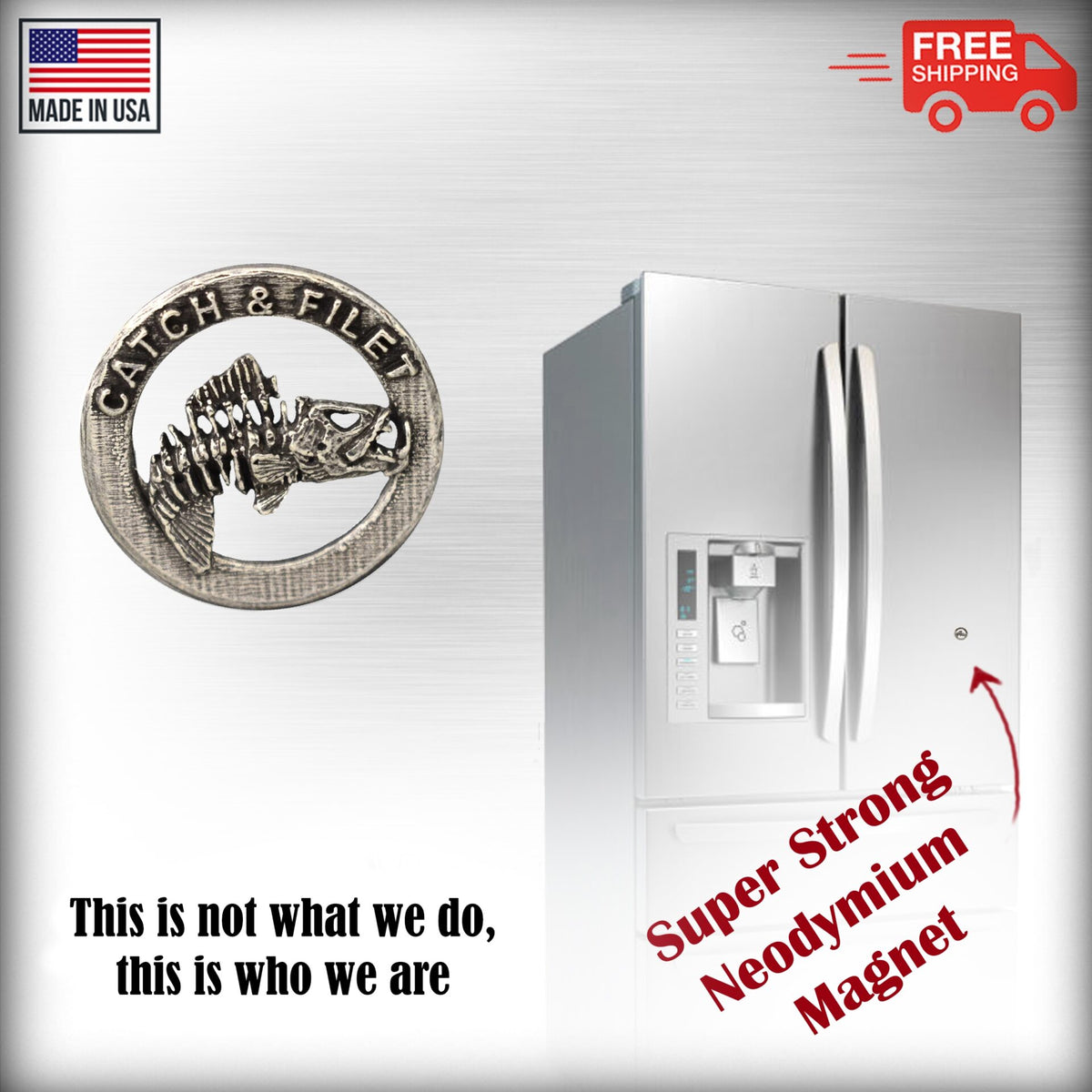 Catch Filet Retro Magnet R007M