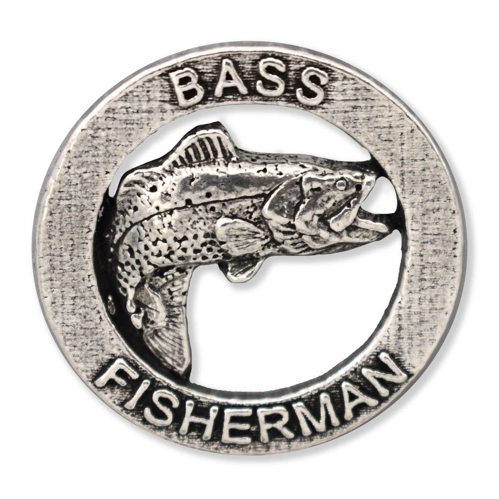 Bass Fisherman Retro Pin R008