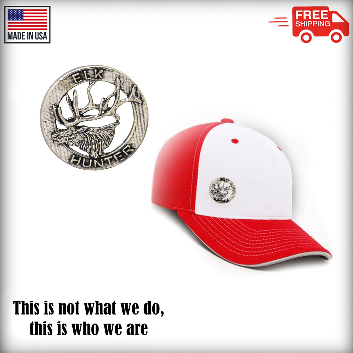Elk Hunter Retro Pin R015