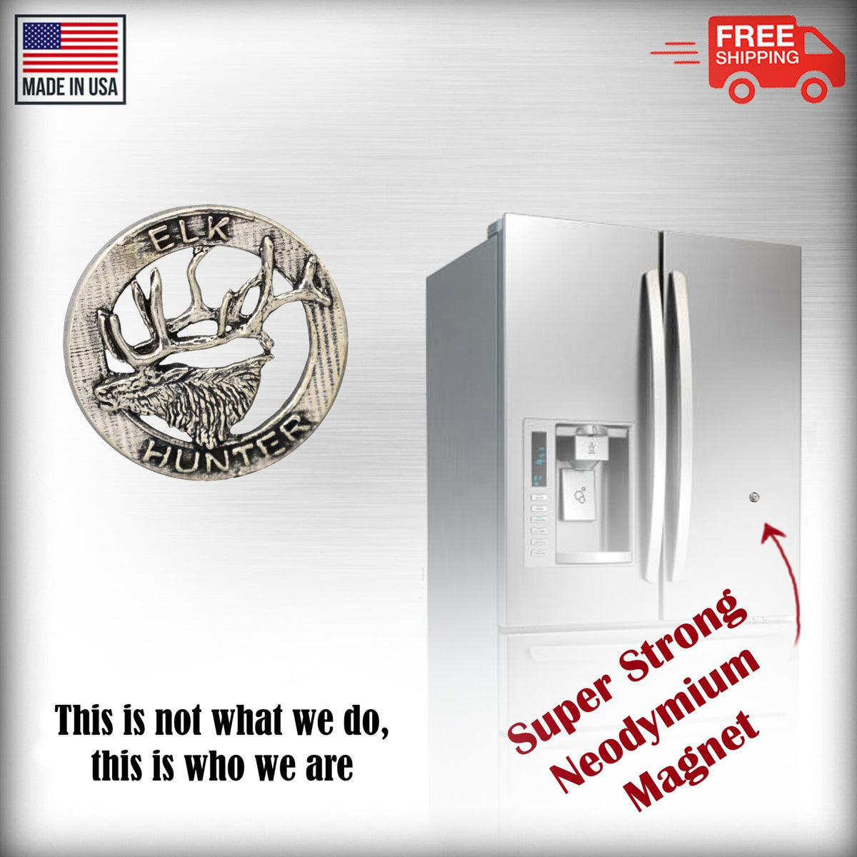 Elk Hunter Retro Magnet R015M