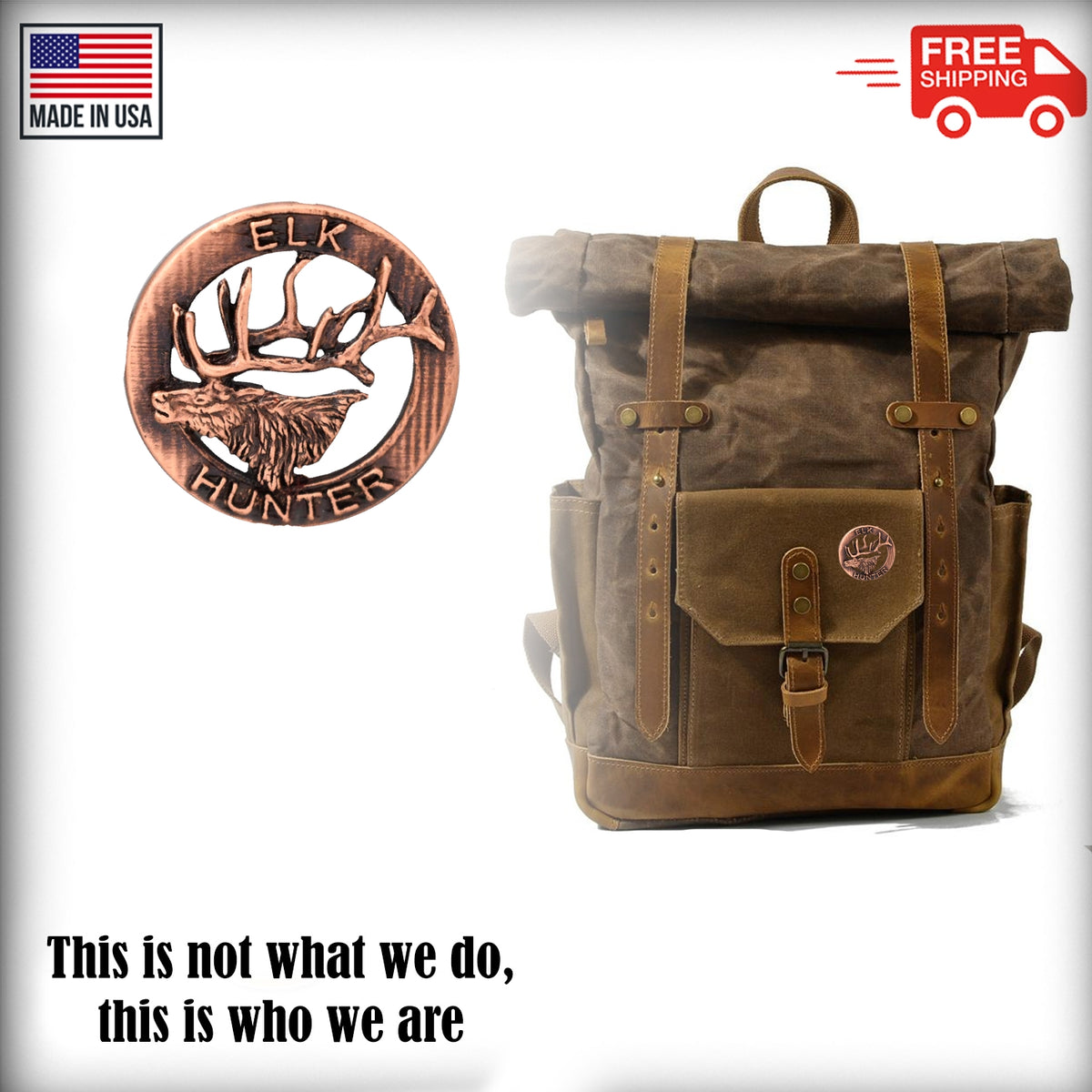 Elk Hunter Retro Pin R015