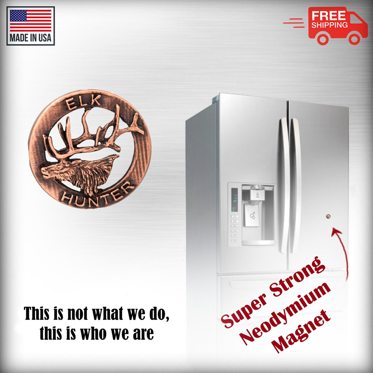 Elk Hunter Retro Magnet R015M