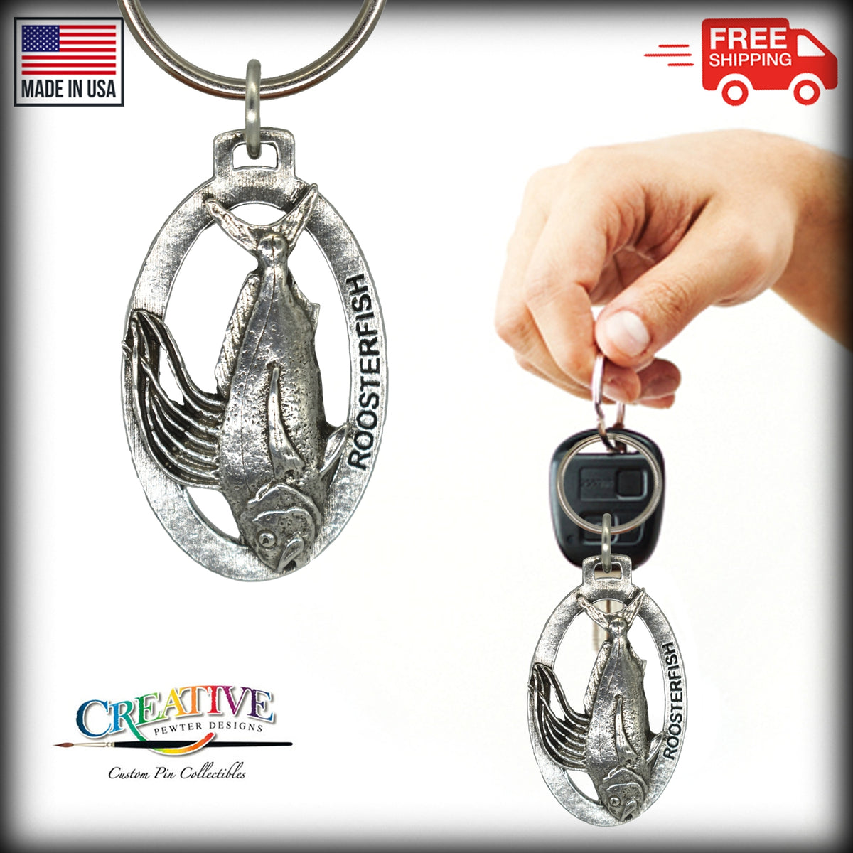 Roosterfish Keychain S024KC