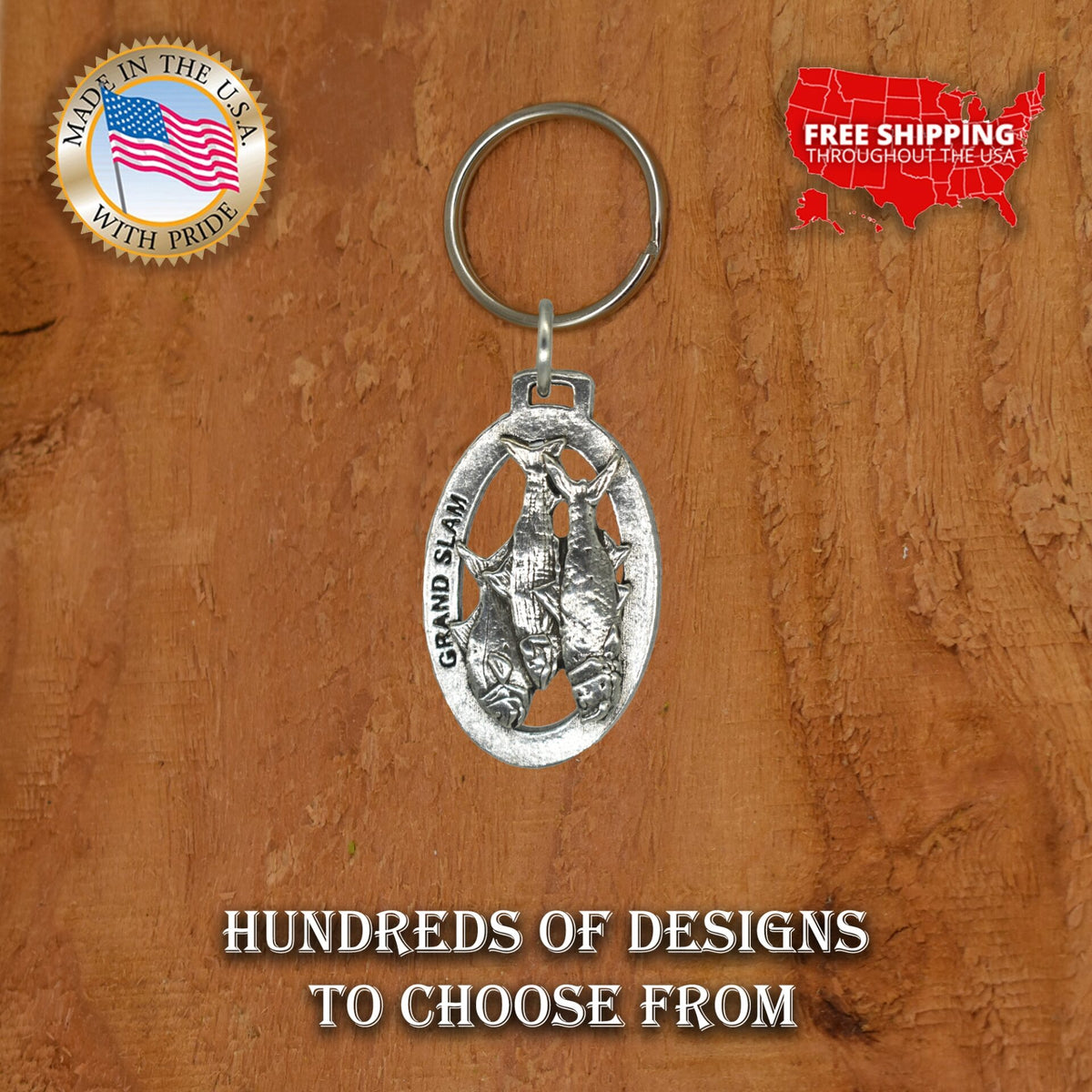 Saltwater Inshore Grand Slam Fishing Keychain S035KC