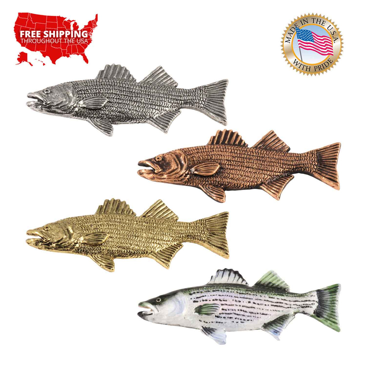 Striped Bass Premium Premium Pin S050PR