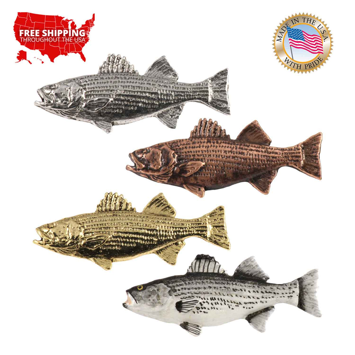 Striped Bass Large Pin S050