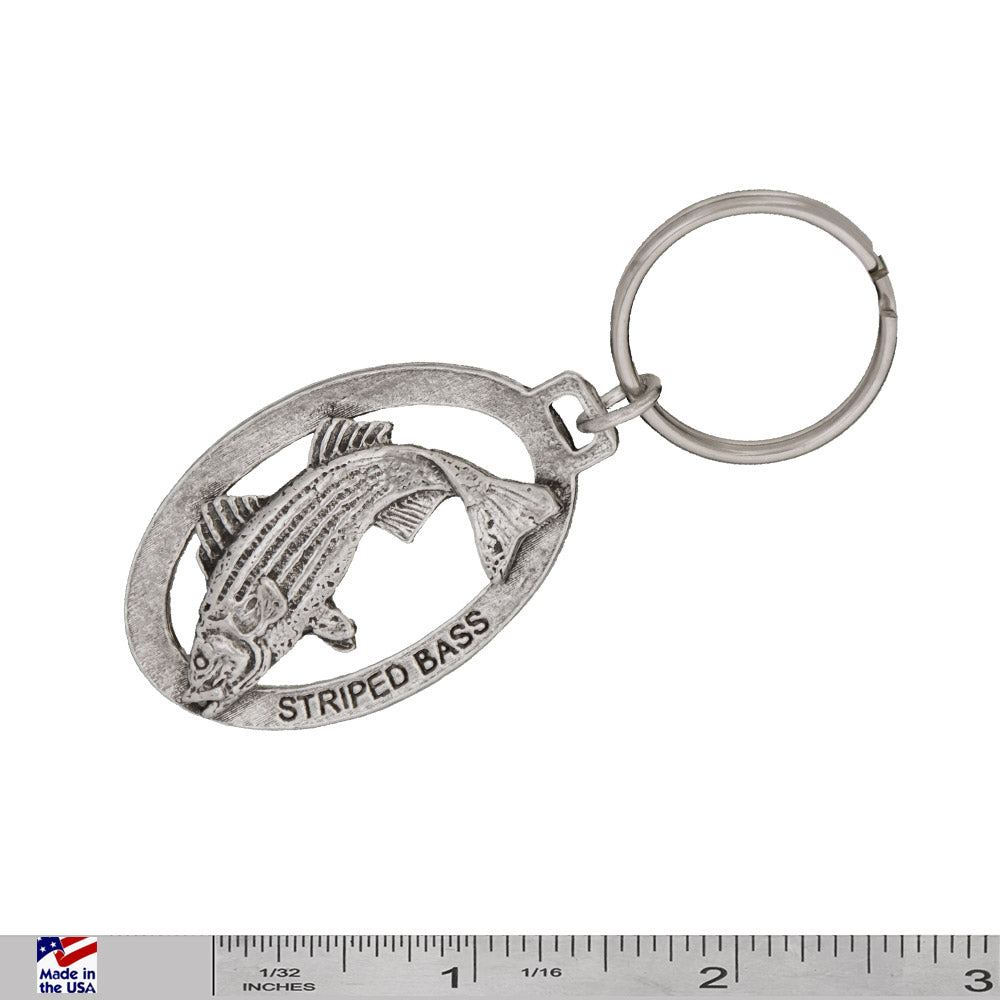 Striped Bass Leaping Keychain S052KC