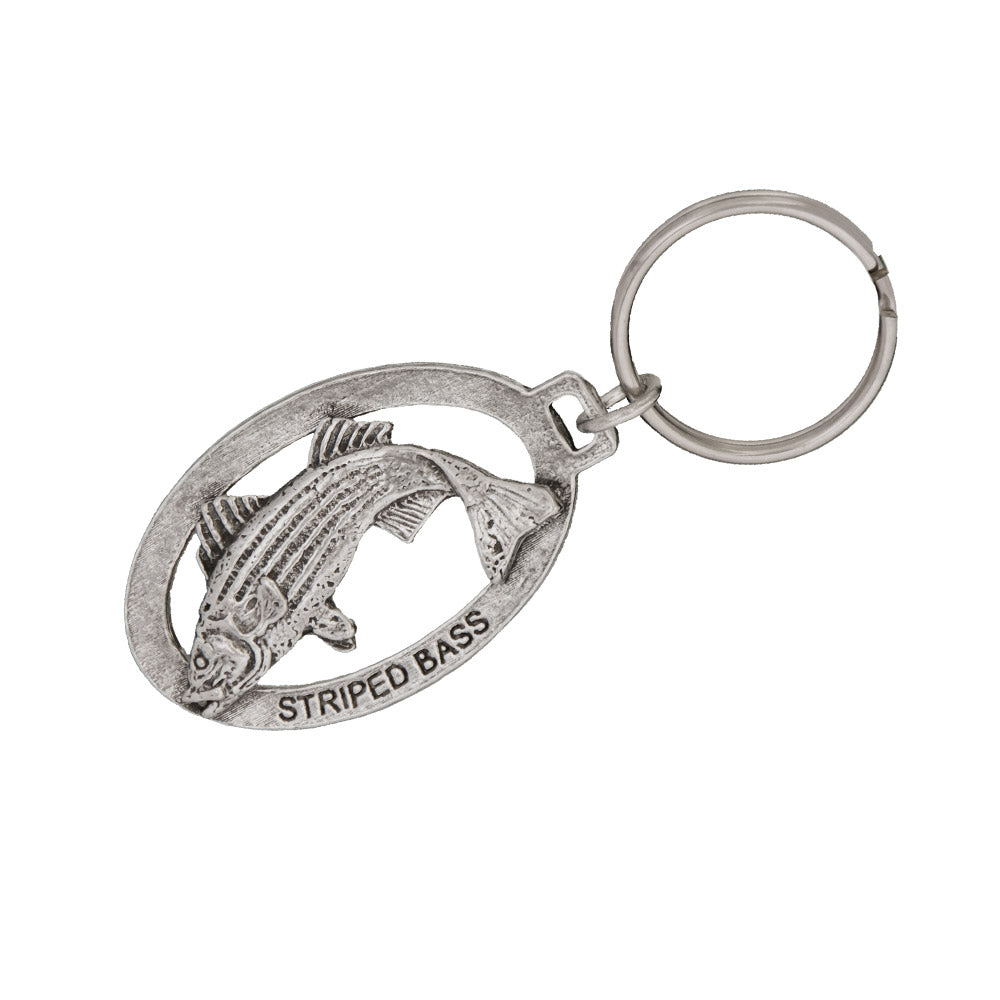 Striped Bass Leaping Keychain S052KC