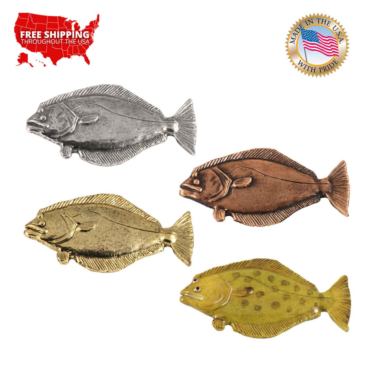 California Halibut Pin S062