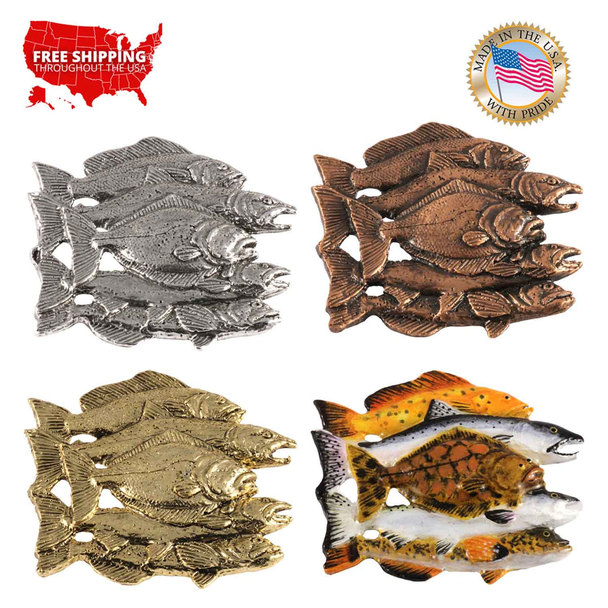 Pacific Saltwater Slam Halibut King Coho Ling Yelloweye Pin S064PR