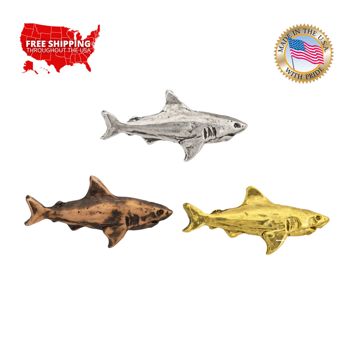 Great White Shark Mini Pin S112MP