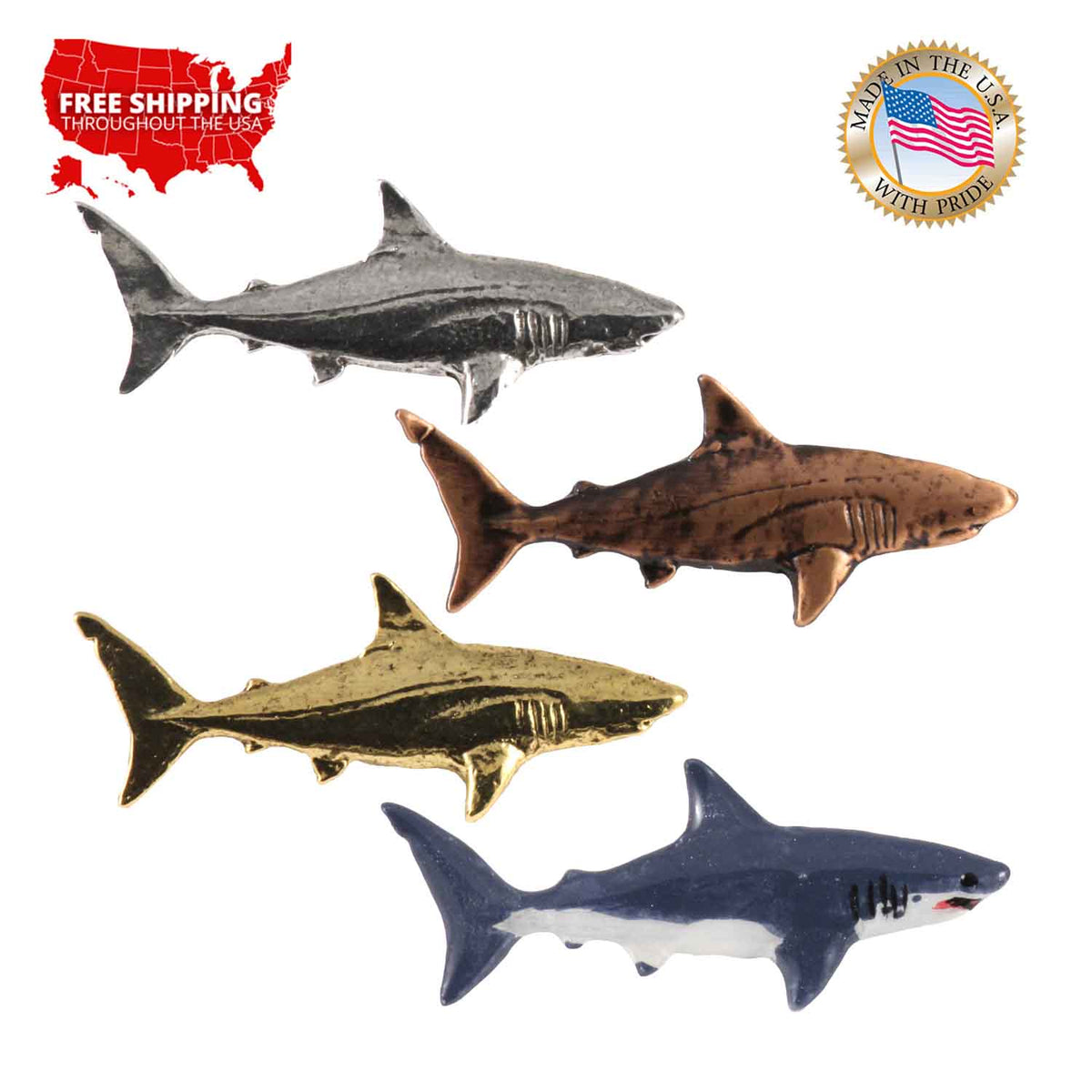 Salmon Shark Pin S126
