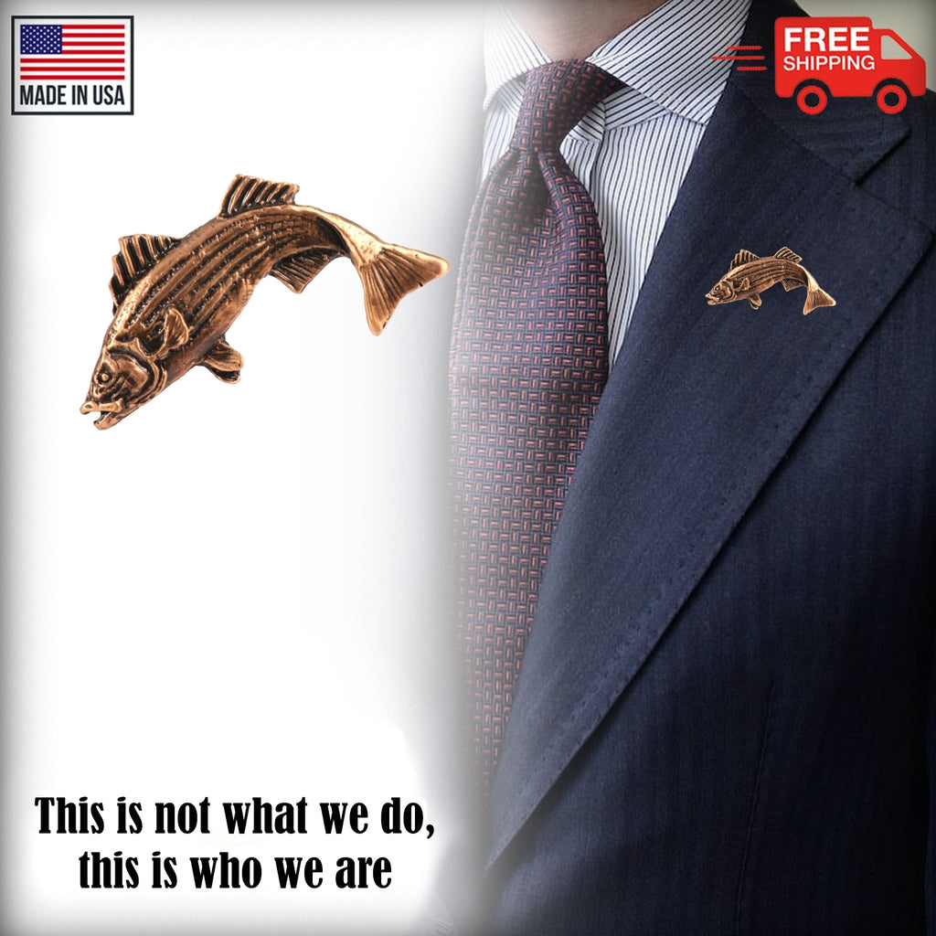 Striped Bass Jumping Pin S049
