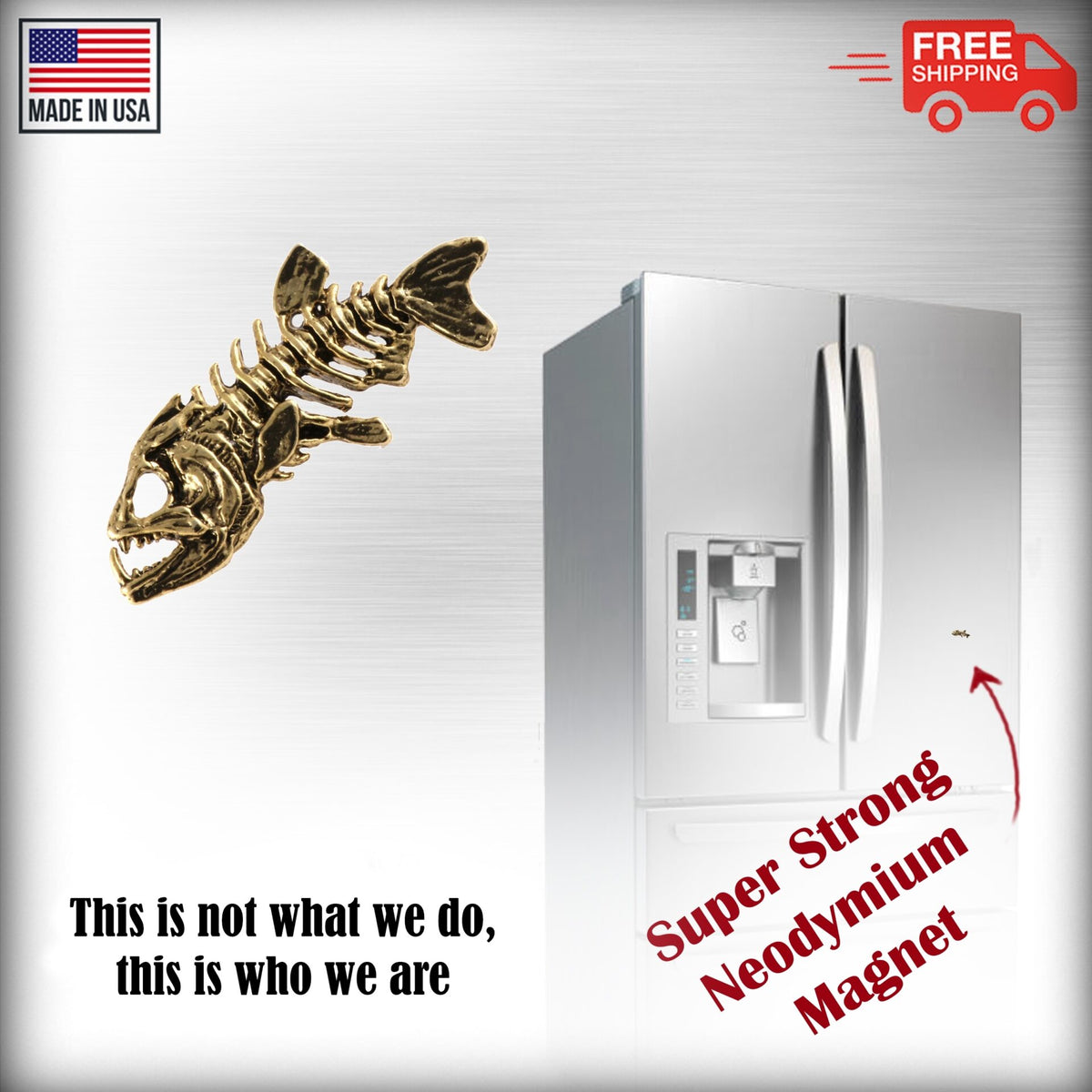 Skeleton Fish Magnet S140