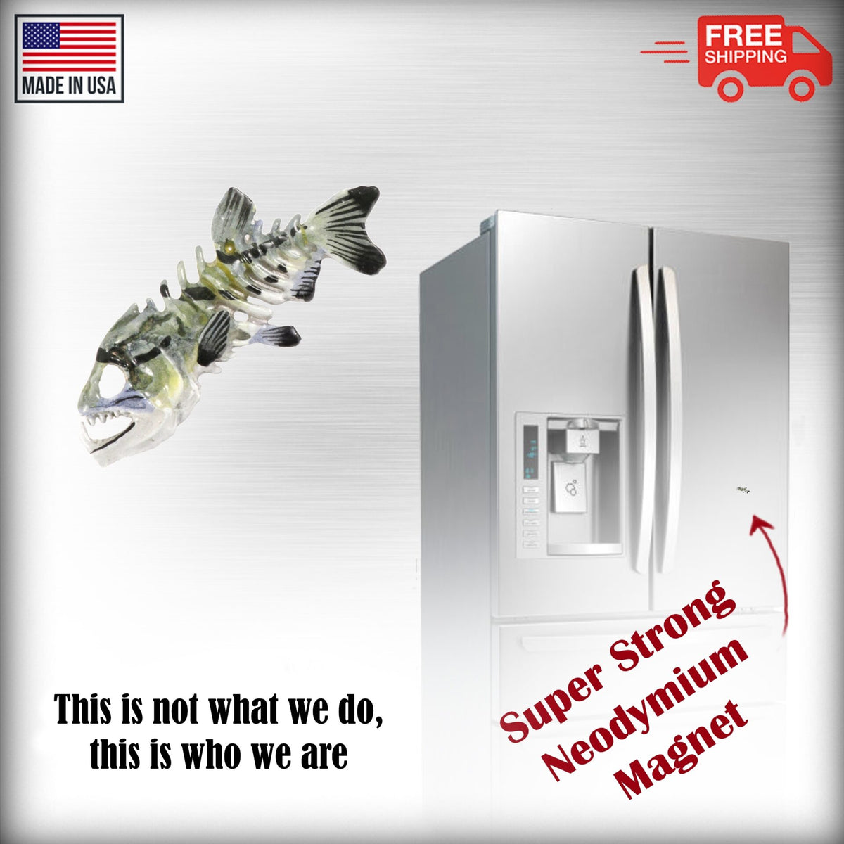Skeleton Fish Magnet S140