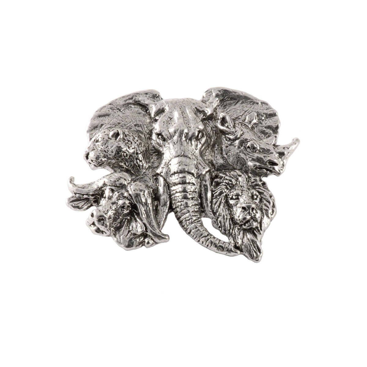 Africa Big 5 Heads Premium Pin M120PR