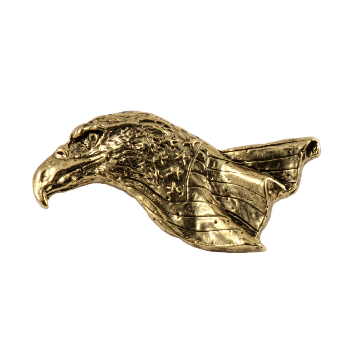 Bald Eagle Head With Flag Pin B052