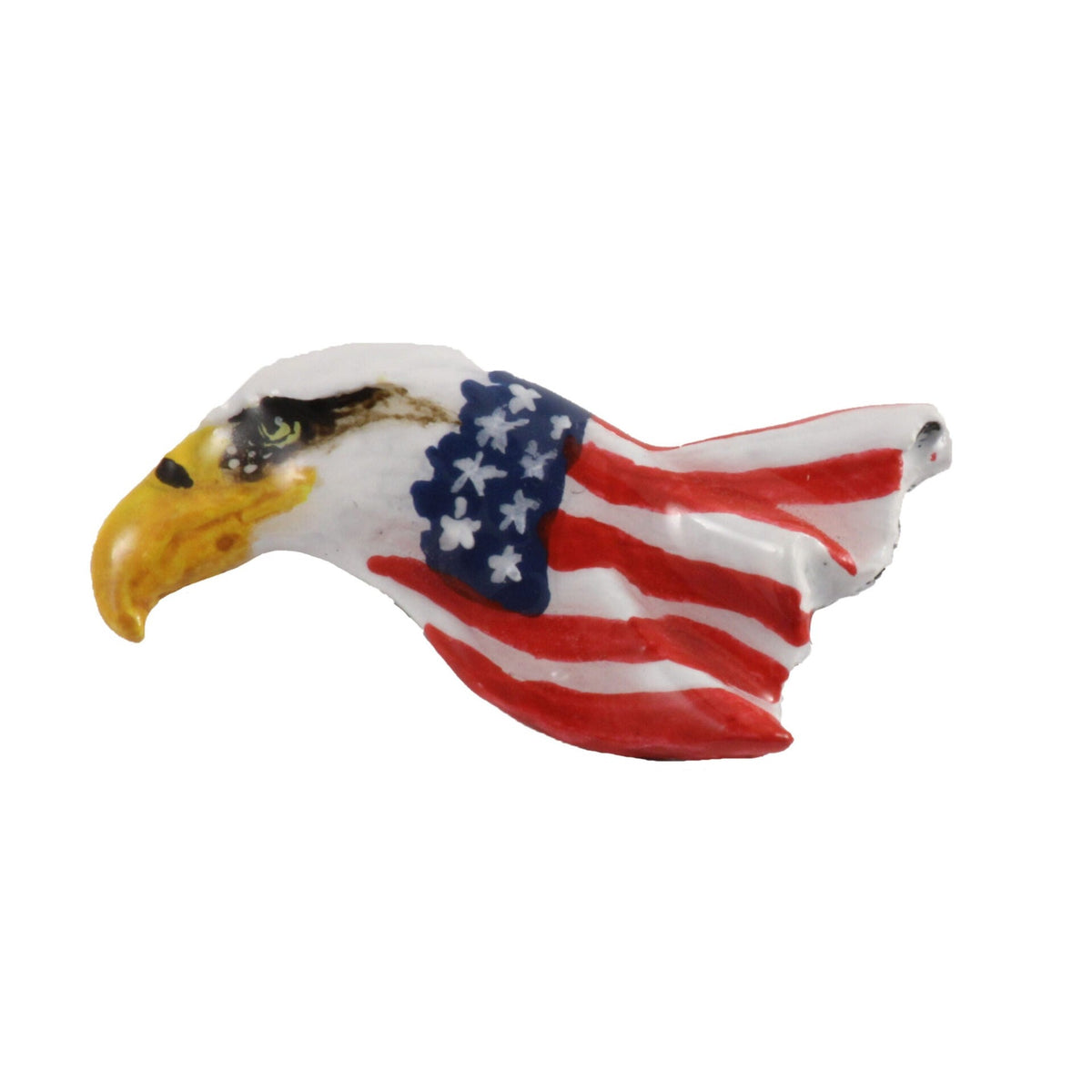 Bald Eagle Head With Flag Pin B052