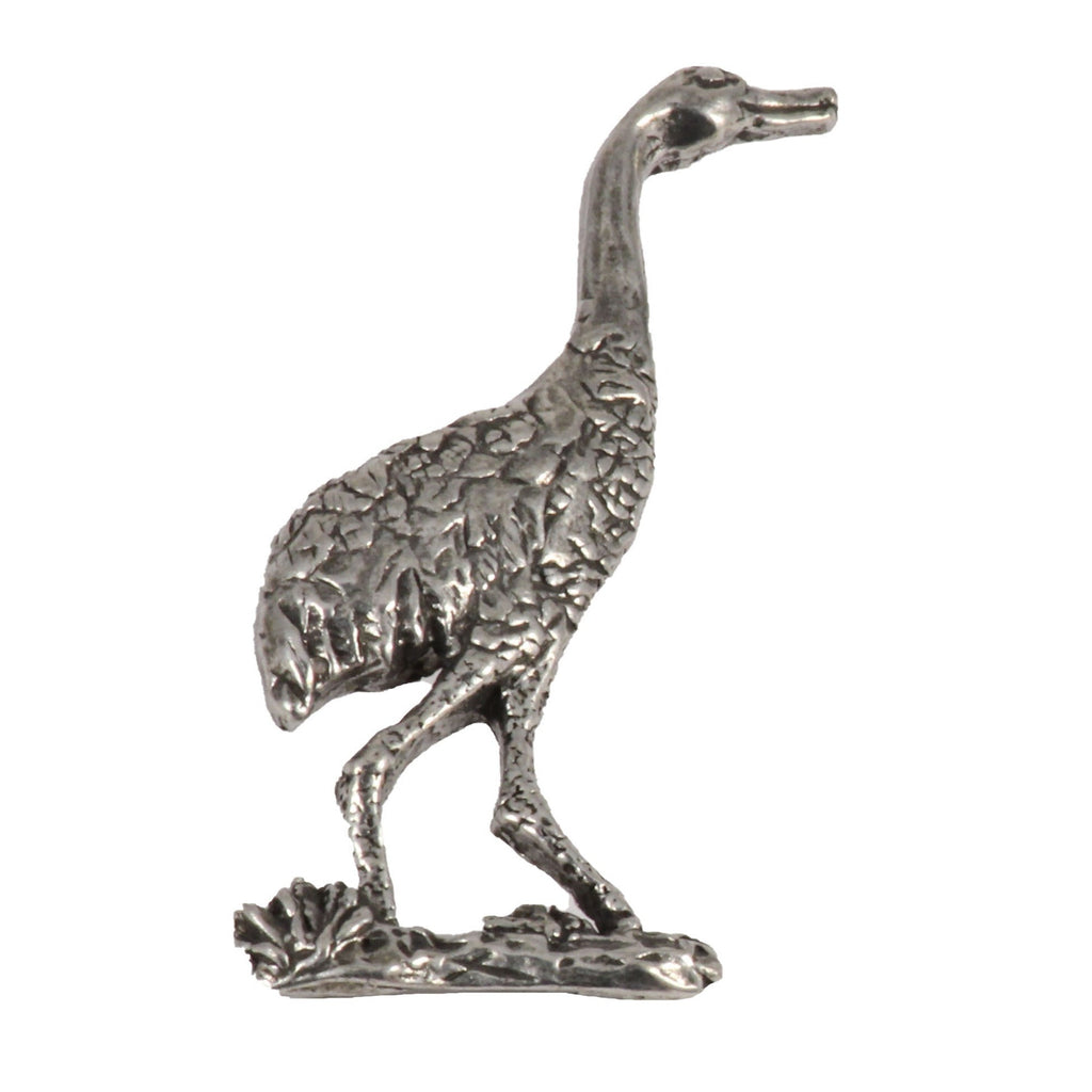 Blue Heron Standing In Grass Pin B073A