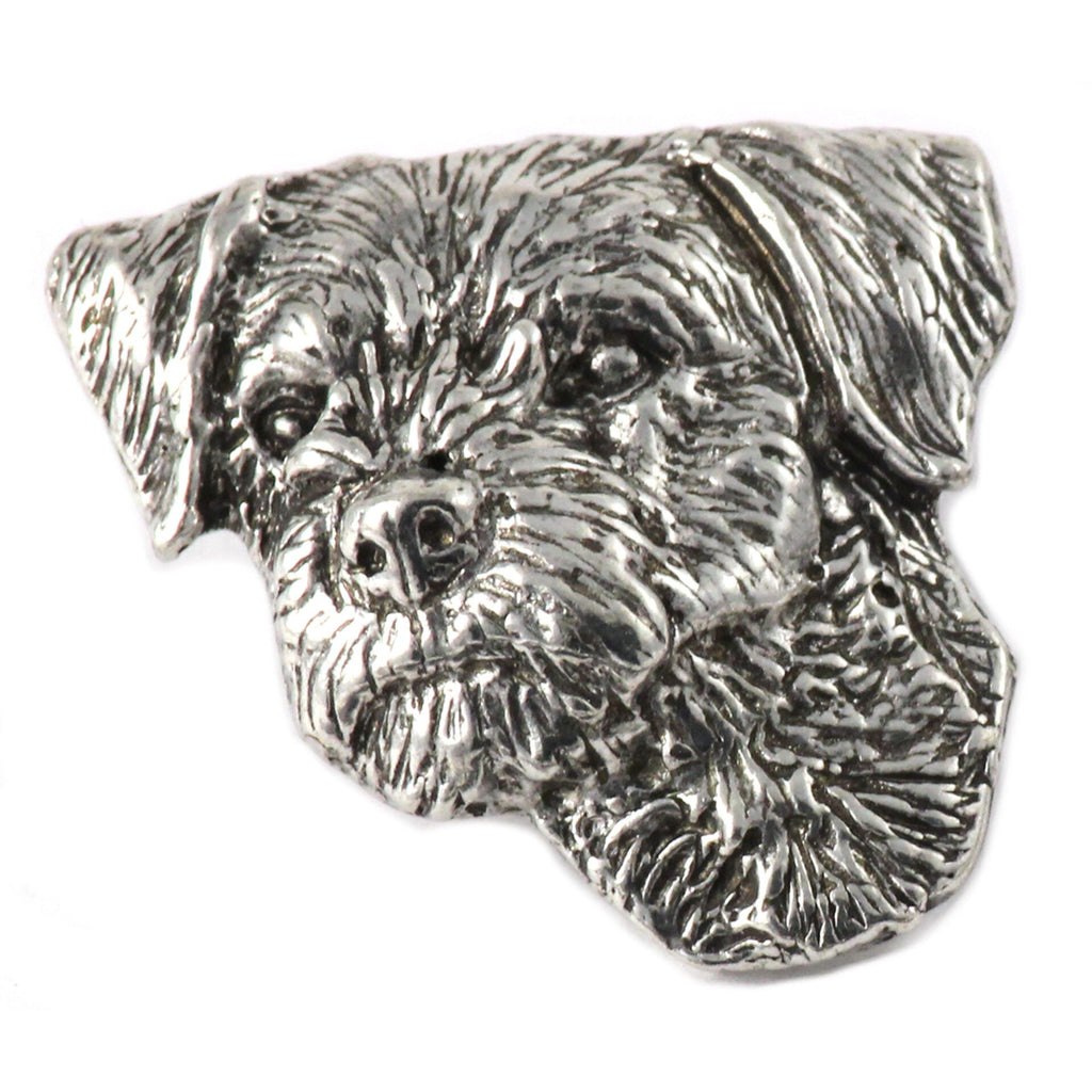 Border Terrier Dog Head Pin D032