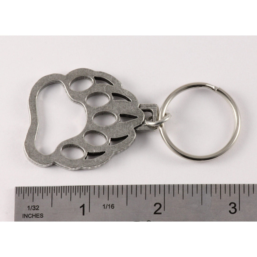Grizzly Bear Paw Print Keychain M038KC