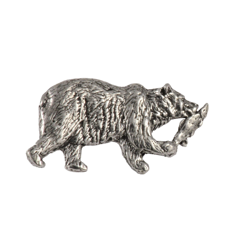 Grizzly With Salmon Pin M036