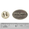 Pewter 200Lb Club Oval Pin P844