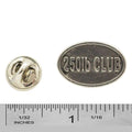 Pewter 250Lb Club Oval Pin P846