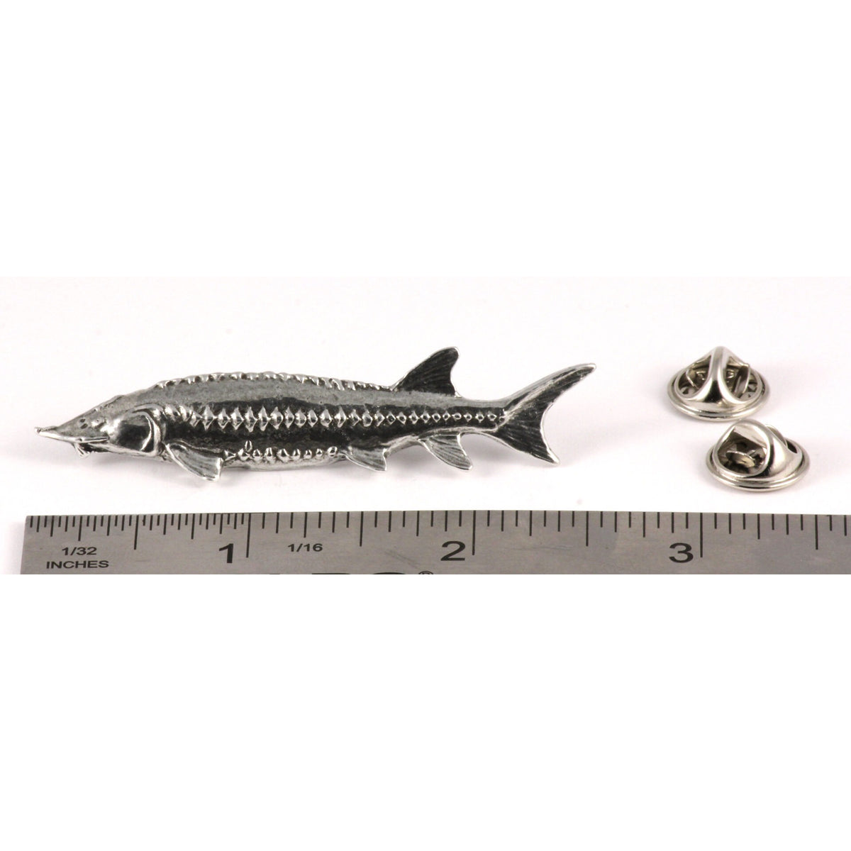 Pewter Sturgeon 9 Foot Club Pin P398