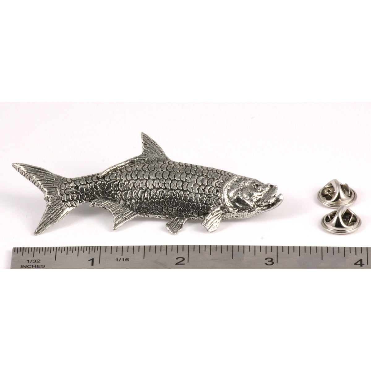 Pewter Tarpon 100Lb Club Permium Pin P458PR